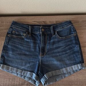 Hollister Women's Denim Shorts - Dark Blue